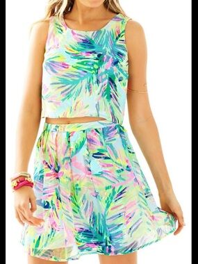 Lilly Pulitzer Hilah Set Size 8 Neon Island Time Print